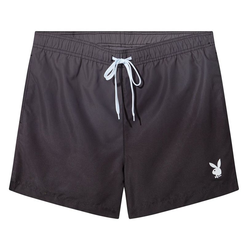 Playboy Ombre Trunks Men's Swimwear Black / White | 295706RIV