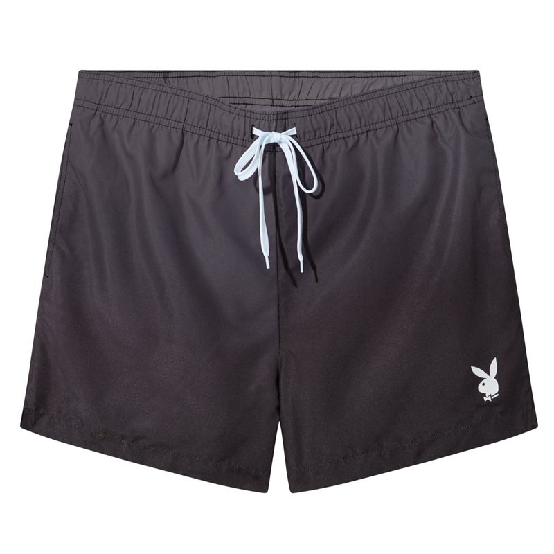 Playboy Ombre Trunks Men\'s Swimwear Black / White | 295706RIV