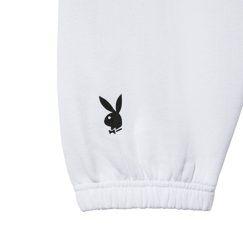 Playboy Oversized Sweats Women's Pants White | 913427CLU