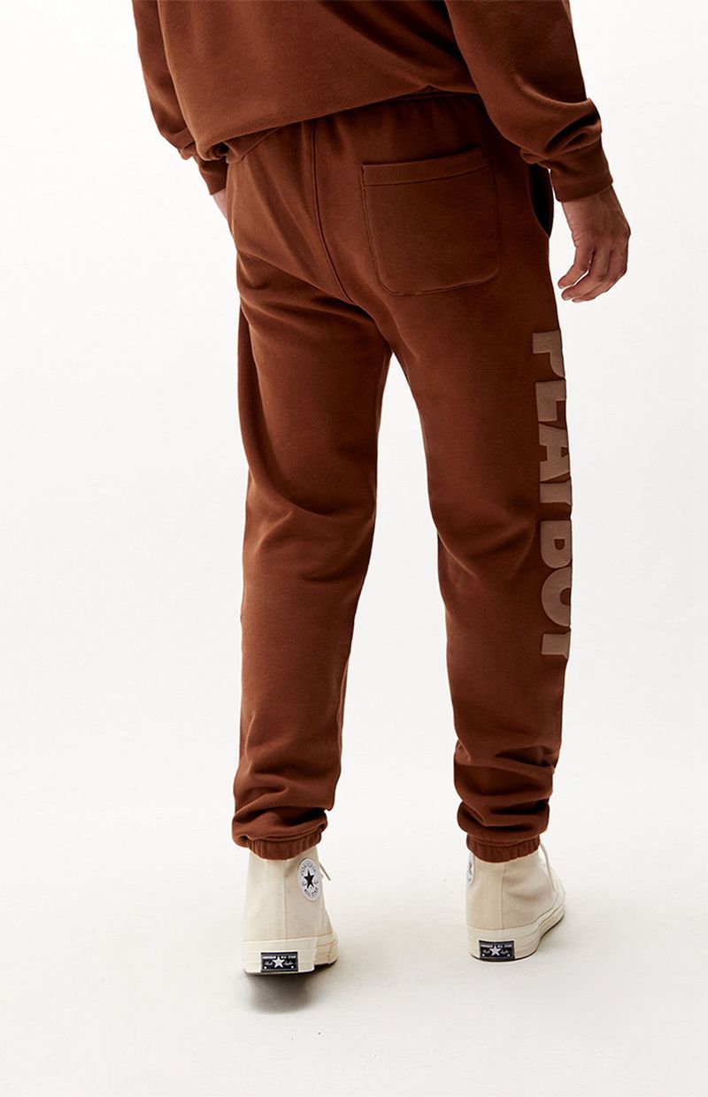 Playboy Pacsun Haus Men's Sweatpants Burgundy | 630918DAP