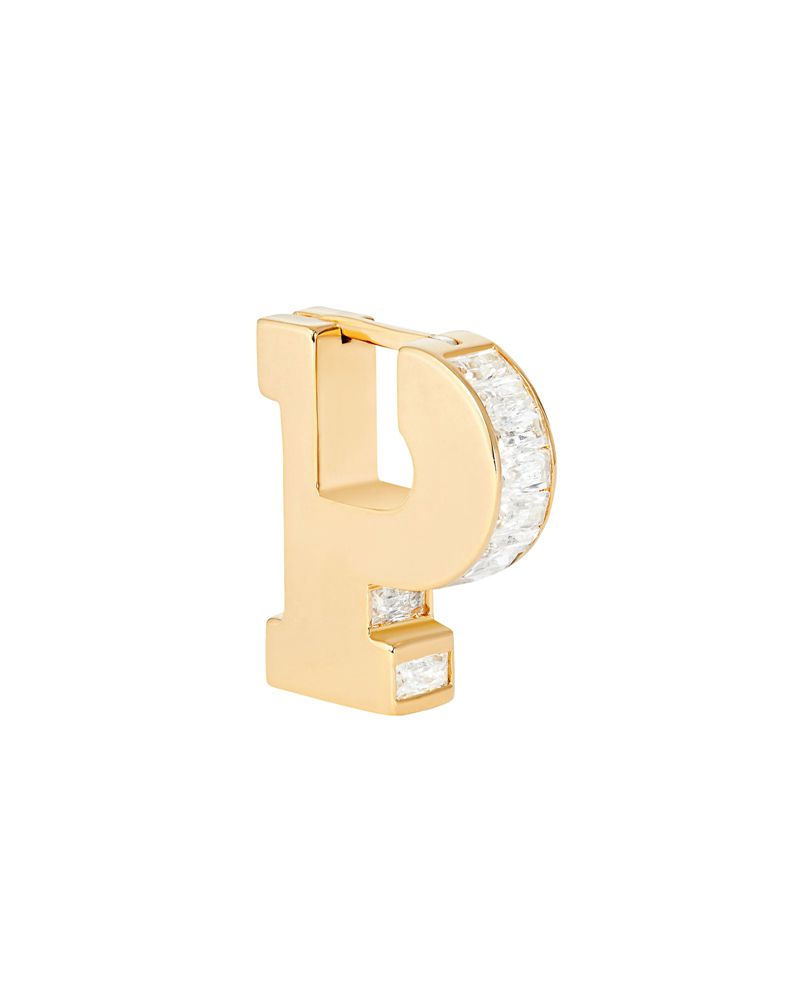 Playboy Pb Initial Earrings Men's Jewelry Silver | 976534BMJ