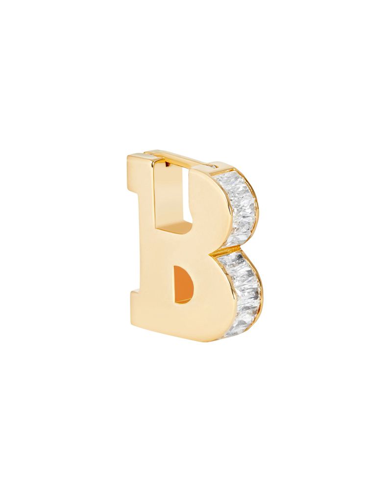 Playboy Pb Initial Earrings Men's Jewelry Silver | 976534BMJ