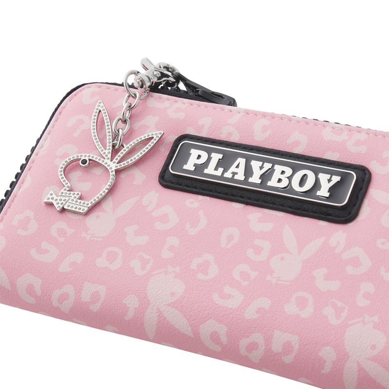 Playboy Pink Cheetah Zip Wallet Women's Handbag Pink | 504927QTB