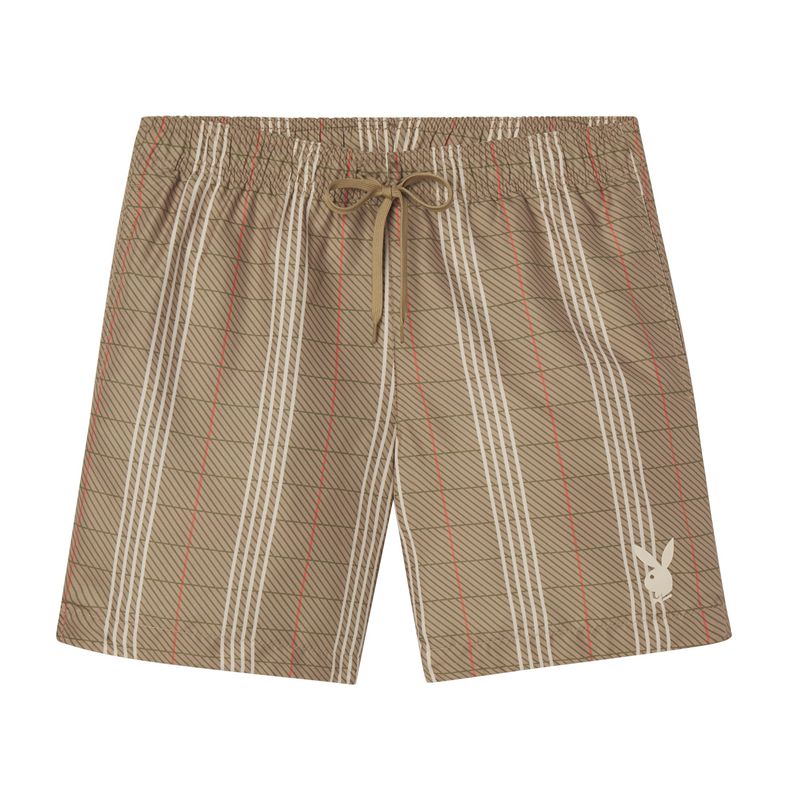 Playboy Plaid Shorts Men's Swimwear Plaid | 647512UOG