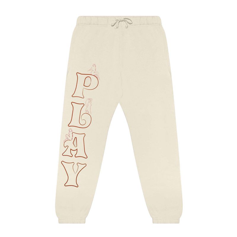 Playboy Play Men's Sweatpants White | 103427ERW