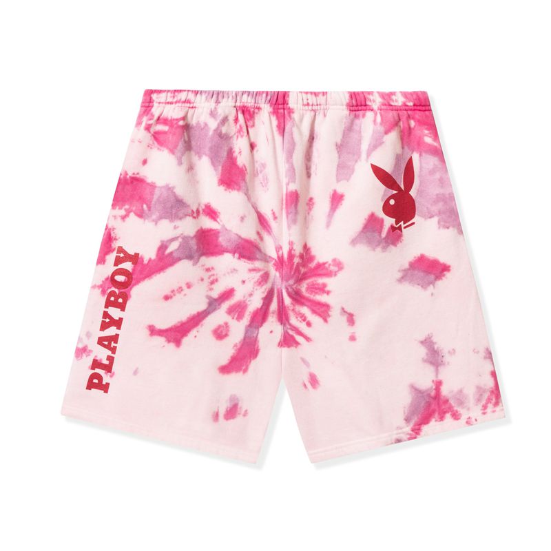 Playboy Playmate Pink Tie Dye Women\'s Shorts Purple / White | 193475KYI