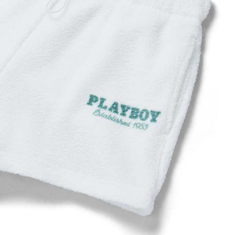 Playboy Polar Sweats Women's Shorts White | 628497KLB