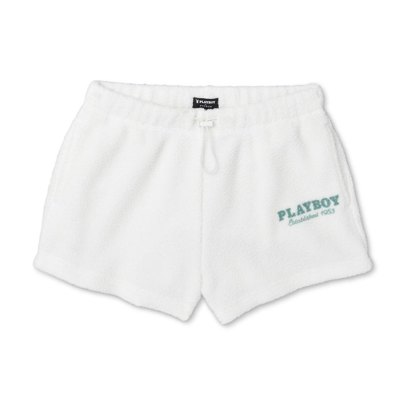 Playboy Polar Sweats Women\'s Shorts White | 628497KLB