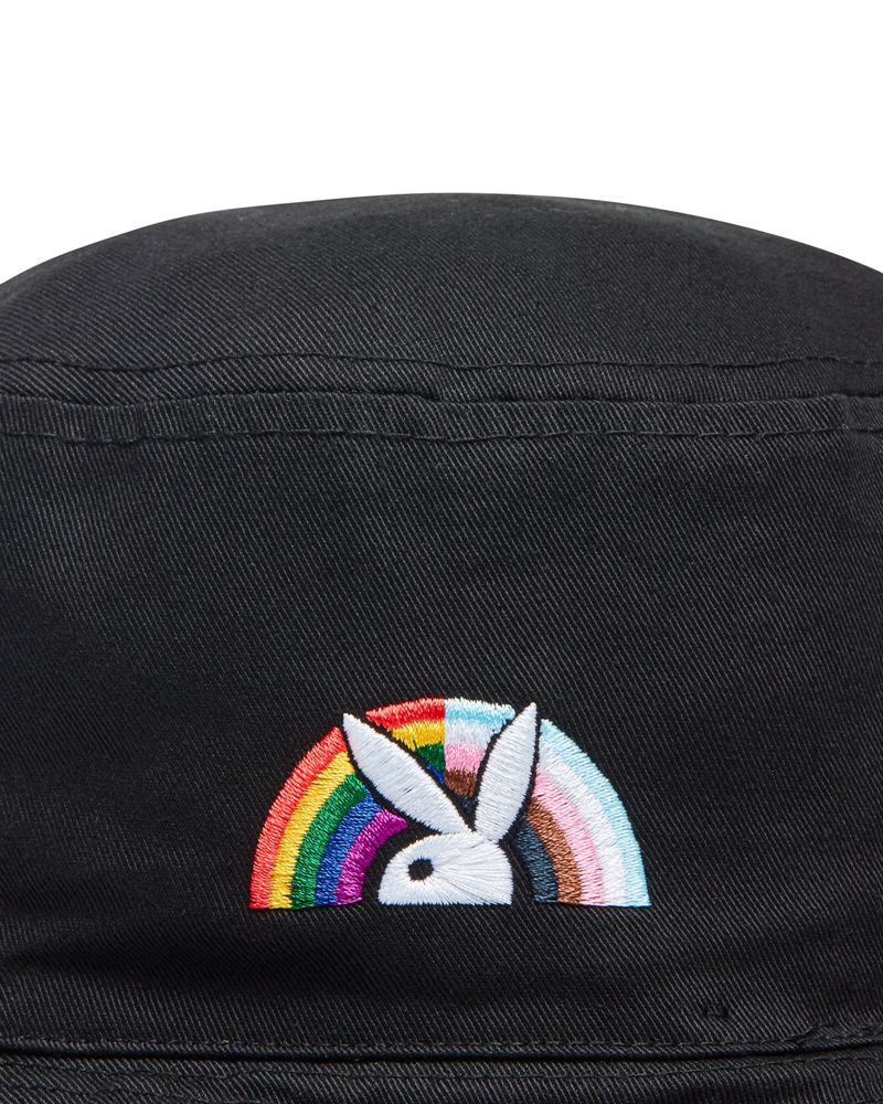 Playboy Pride Is Good Bucket Men's Hats Black | 567398ACZ