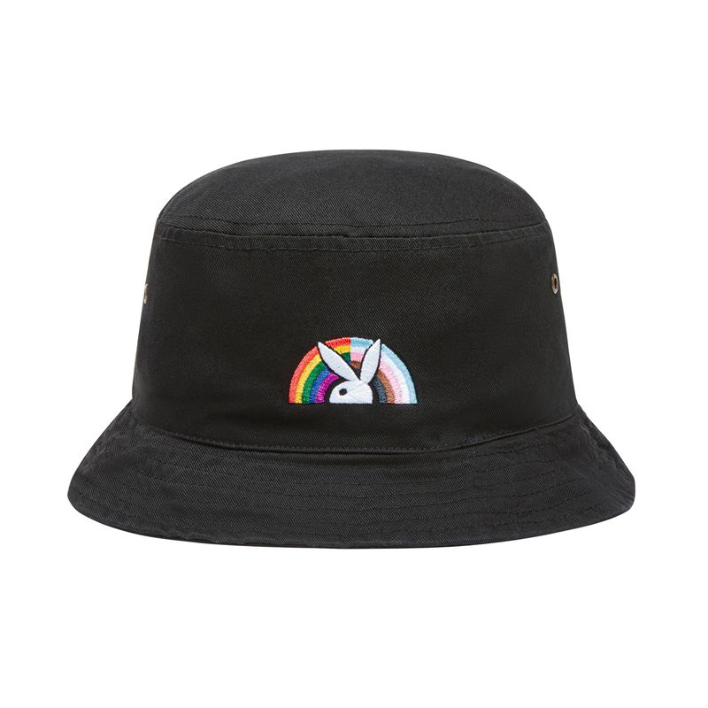 Playboy Pride Is Good Bucket Men\'s Hats Black | 567398ACZ