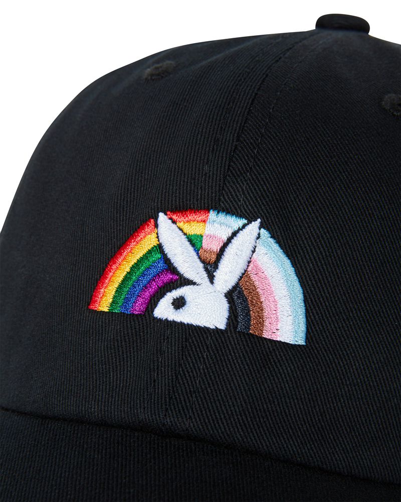 Playboy Pride Is Good Dad Men's Hats Black | 745032HGS