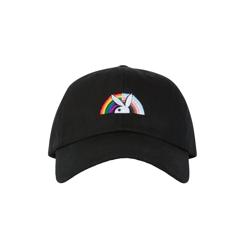 Playboy Pride Is Good Dad Men\'s Hats Black | 745032HGS