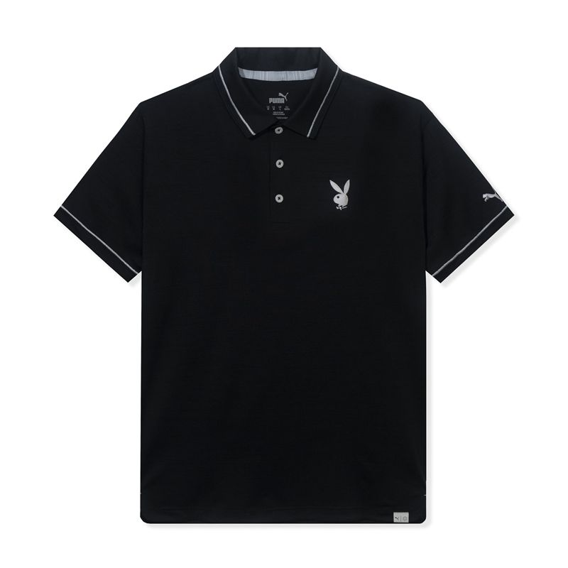 Playboy Puma Golf Monarch Performance Polo Men's Shirts Blue | 714829UNE