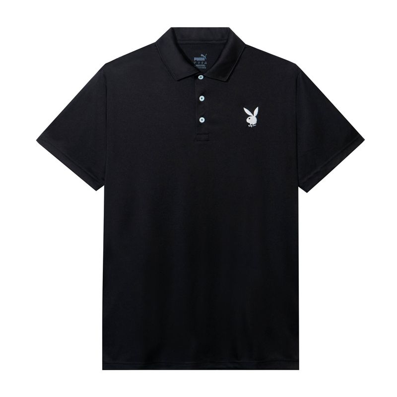 Playboy Puma Golf Performance Polo Men\'s Shirts Black | 698254CGL