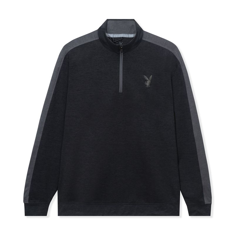 Playboy Puma Golf Quarter Zip Men\'s Jackets Black | 485072LHI