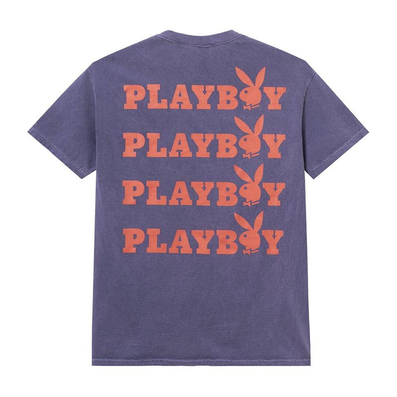 Playboy Purple Graphic Men's Shirts Purple | 758436VPK