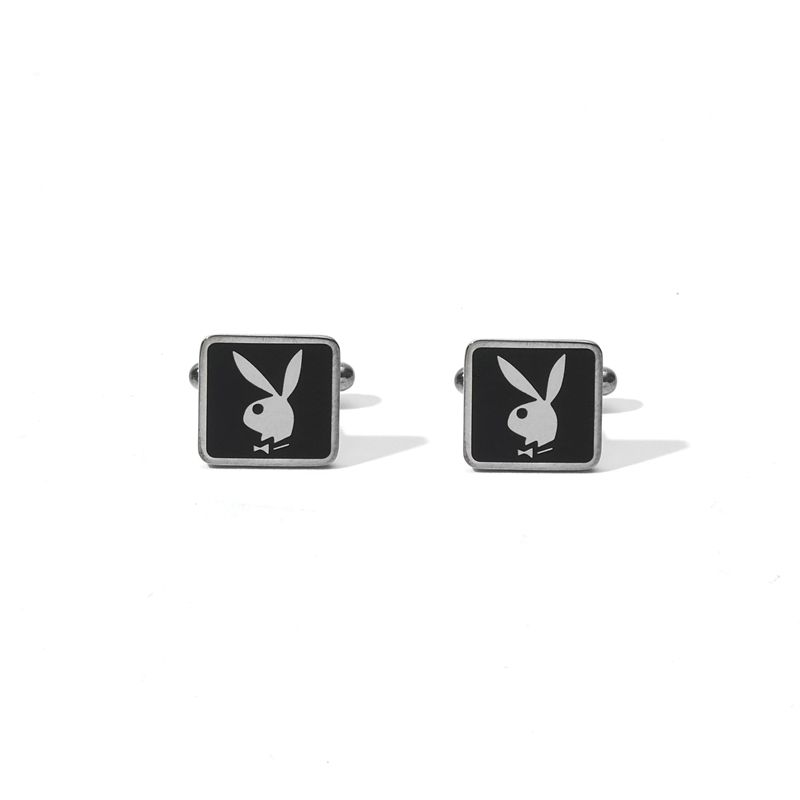 Playboy Rabbit Head Cufflinks Men's Jewelry Silver | 509827WAK