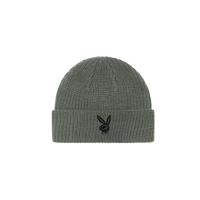 Playboy Rabbit Head Knit Beanie Women's Hats Black White | 719342FOL