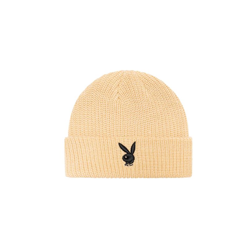 Playboy Rabbit Head Knit Beanie Women's Hats Black White | 719342FOL