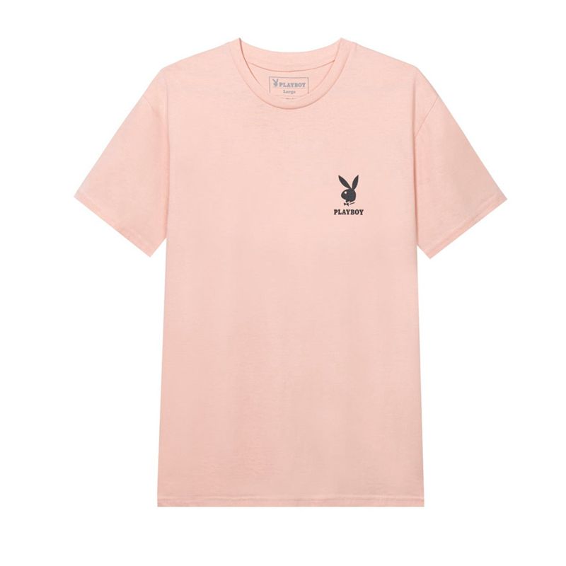 Playboy Rabbit Head Logo Men's Shirts Pink | 983540IRT