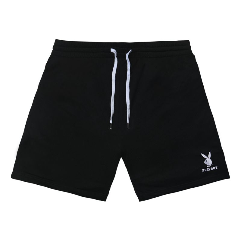 Playboy Rabbit Head Mesh Men's Shorts Black | 517480LTU