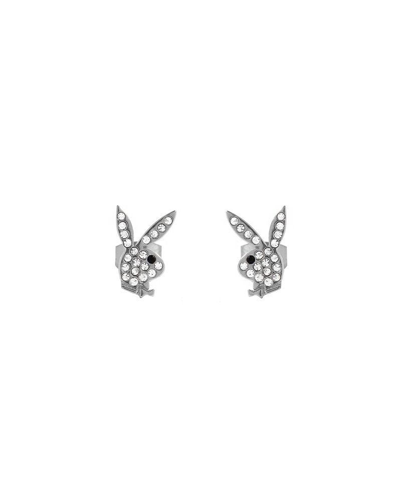 Playboy Rabbit Head Pave Stud Earrings Women's Jewelry Gold | 437280UPK