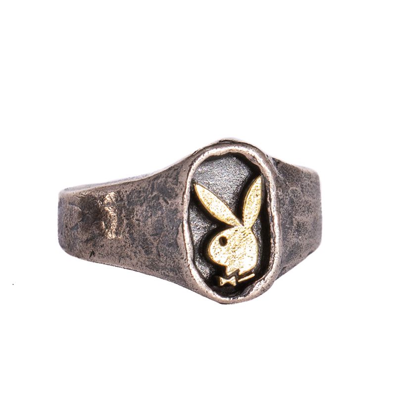 Playboy Rabbit Head Signet Ring Men's Jewelry Mixed metal | 763952CJT