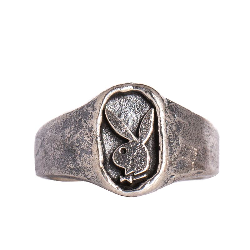 Playboy Rabbit Head Signet Ring Men's Jewelry Mixed metal | 763952CJT