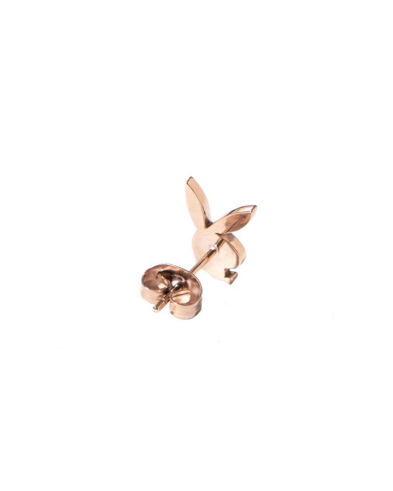 Playboy Rabbit Head Stud Earrings Men's Jewelry Silver | 248053PUL