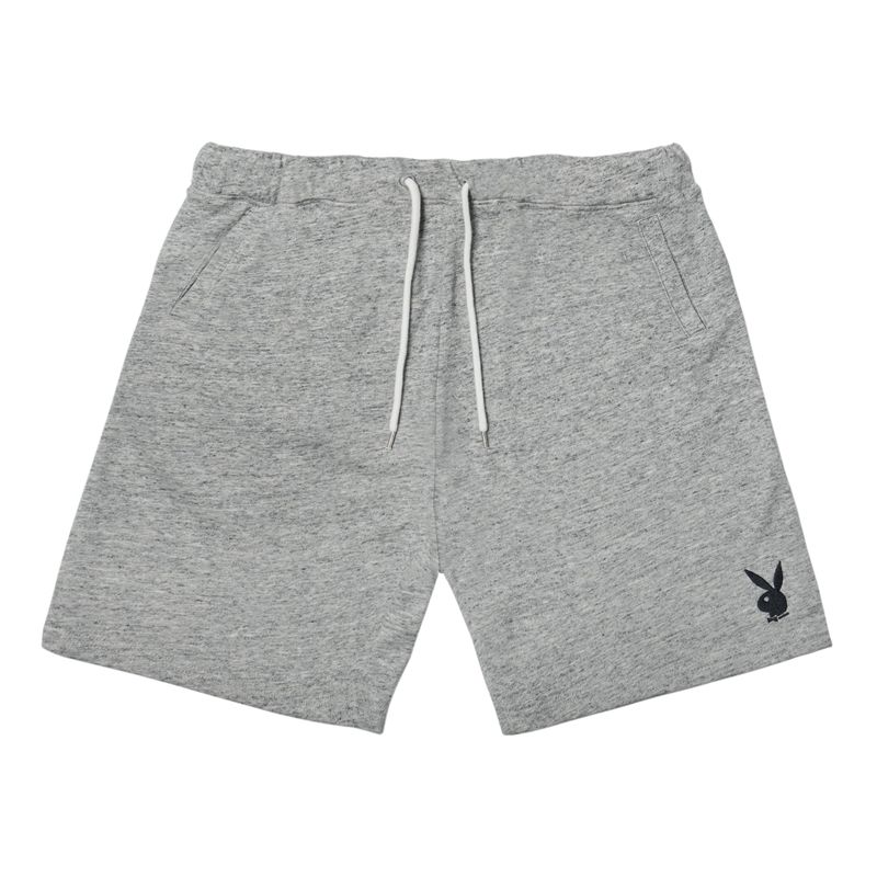 Playboy Rabbit Head Sweat Men's Shorts Grey | 691354RLX