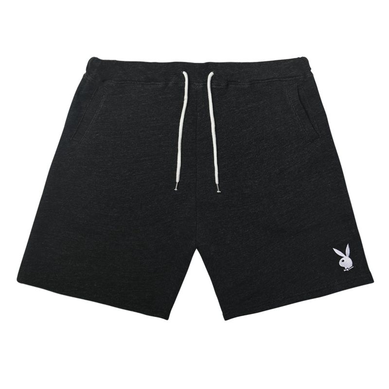 Playboy Rabbit Head Sweat Men's Shorts Grey | 691354RLX