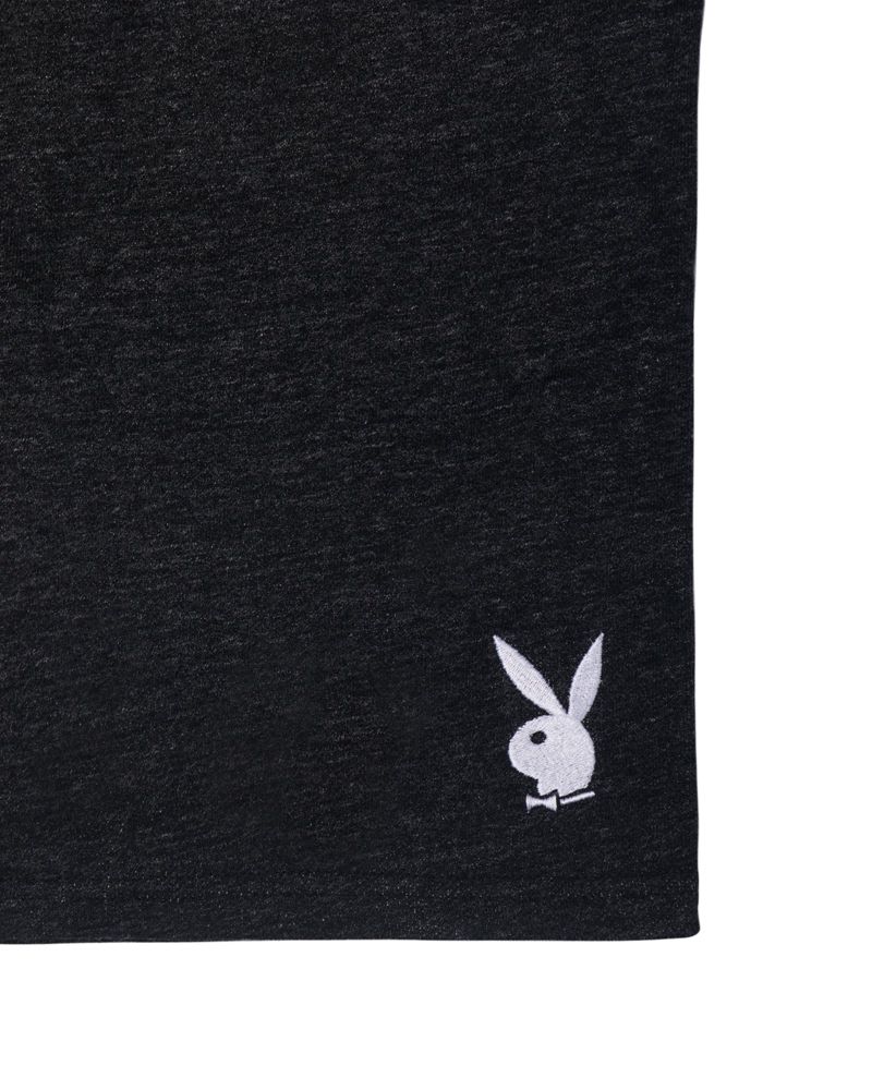 Playboy Rabbit Head Sweat Men's Shorts Grey | 691354RLX