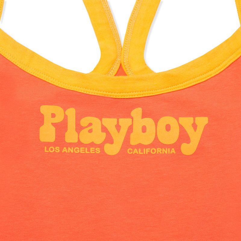 Playboy Racerback Women's Tank Orange | 803572NRX