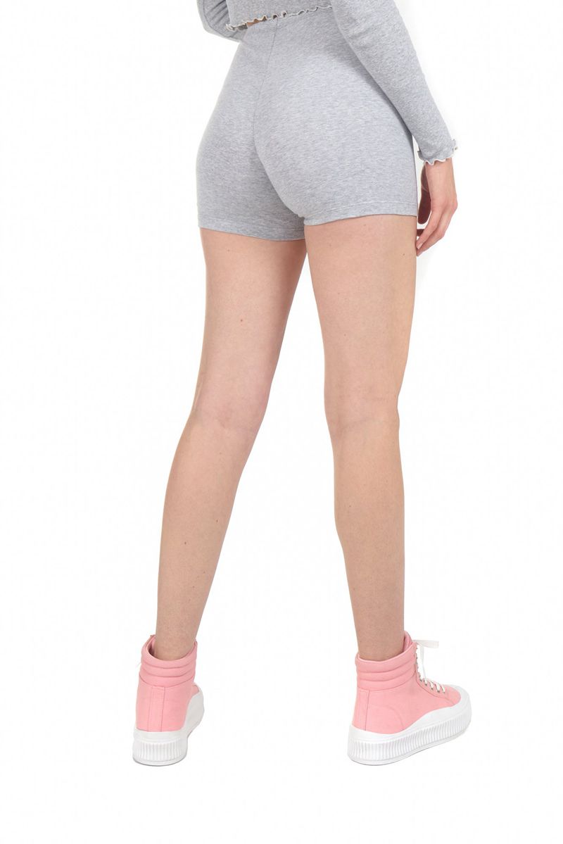 Playboy Rainbow Masthead Bike Women's Shorts Grey | 539802CDH