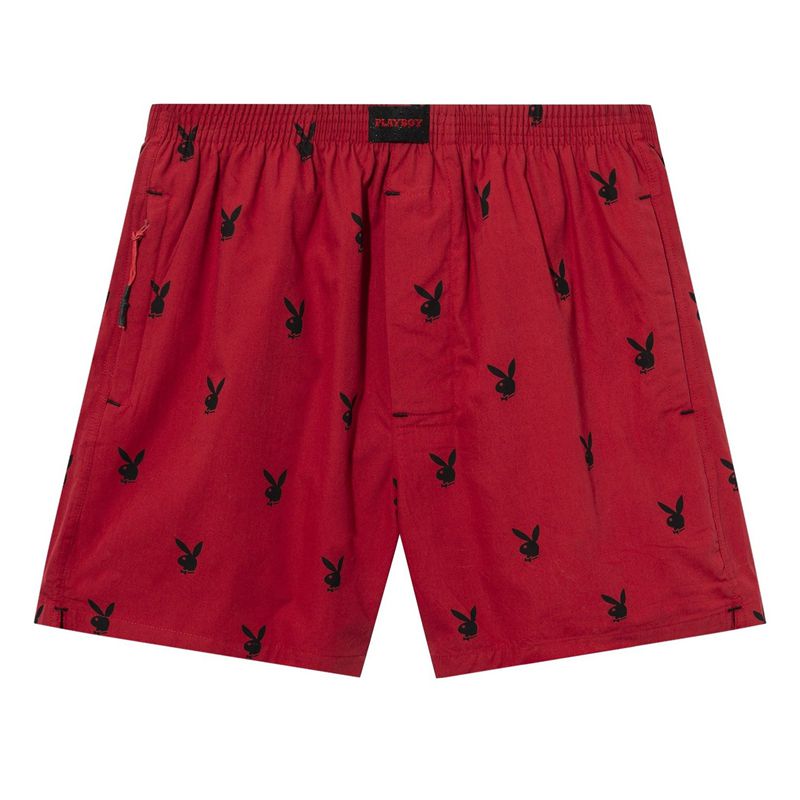 Playboy Repeating Rabbit Head Lounge Men's Shorts Blue | 259746HIZ