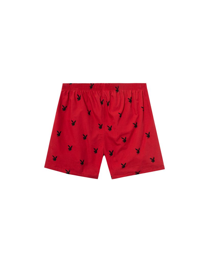 Playboy Repeating Rabbit Head Lounge Men's Shorts Blue | 259746HIZ