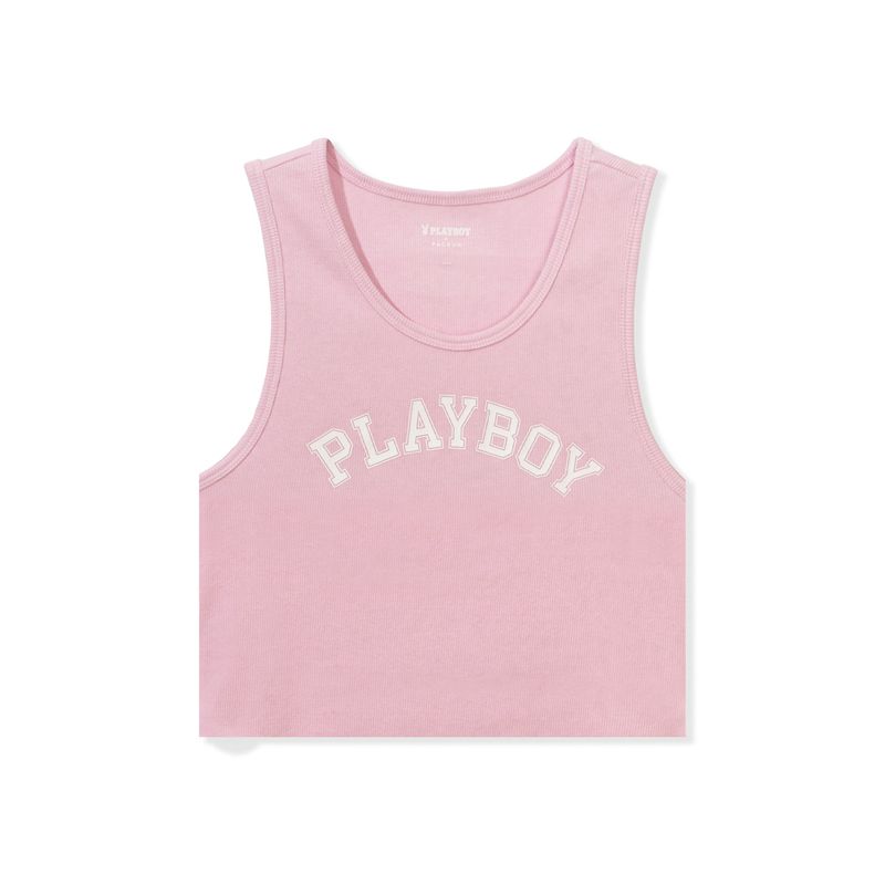 Playboy Ribbed Women\'s Tank Purple | 978310PBQ