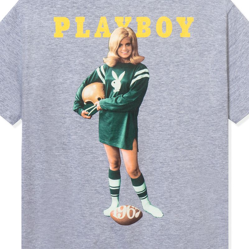 Playboy September 1967 Football Pocket Men's Shirts Grey | 497062NLU