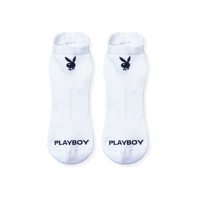 Playboy Short Rabbit Head Athletic Men's Socks Black | 175830XNQ