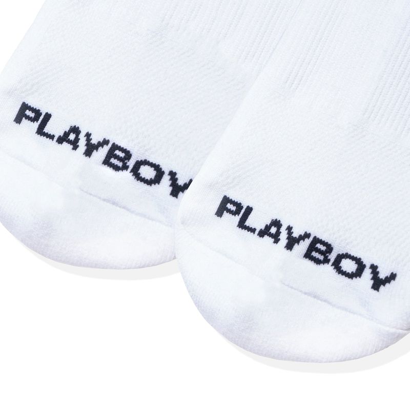 Playboy Short Rabbit Head Athletic Men's Socks Black | 175830XNQ