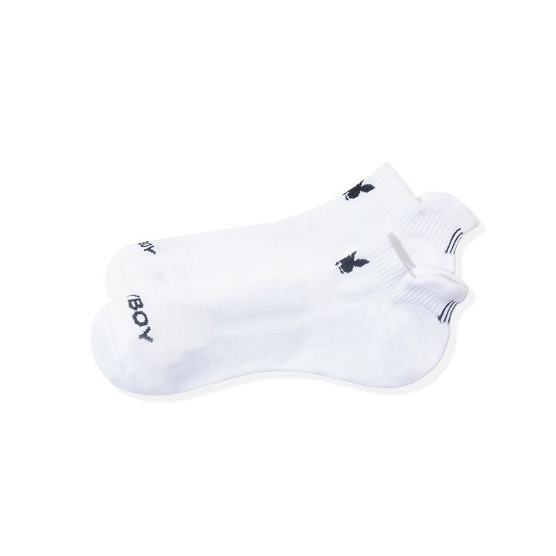 Playboy Short Rabbit Head Athletic Men's Socks Black | 175830XNQ