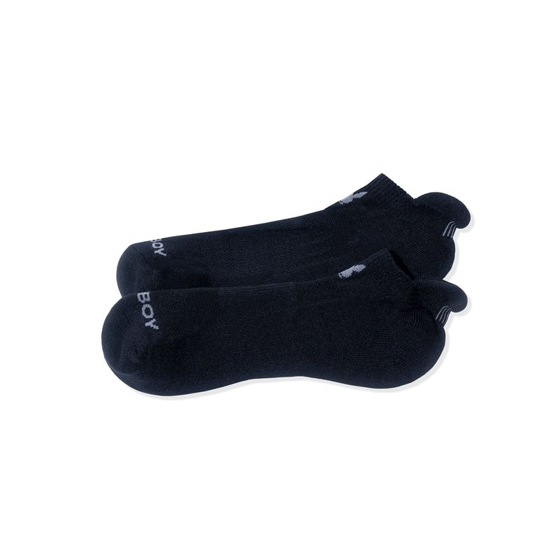 Playboy Short Rabbit Head Athletic Men's Socks Black | 175830XNQ