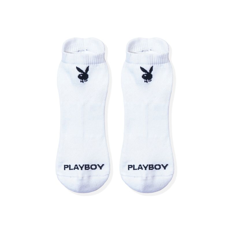 Playboy Short Rabbit Head Athletic Men\'s Socks Black | 175830XNQ