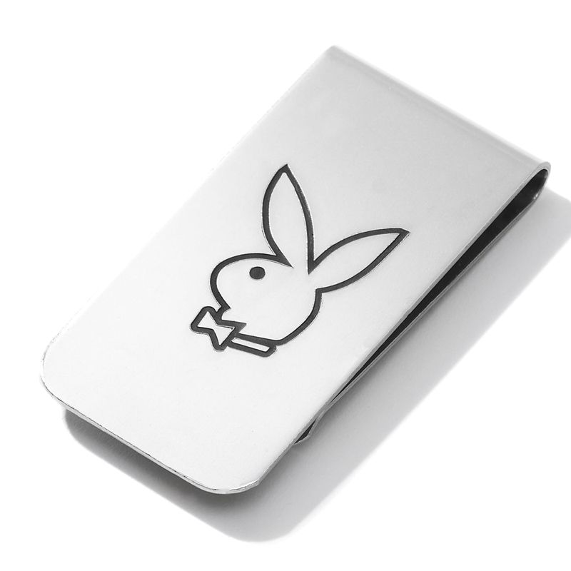 Playboy Silver Rabbit Head Money Clip Men\'s Jewelry Silver | 405318CVZ