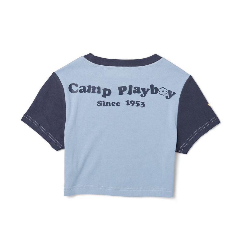 Playboy Since 1953 Baby Women's T Shirts Blue / Grey | 653908JYD