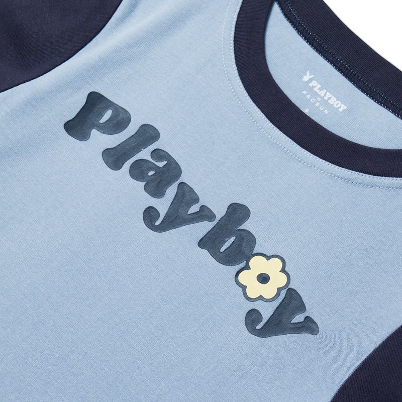 Playboy Since 1953 Baby Women's T Shirts Blue / Grey | 653908JYD