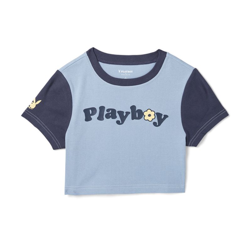 Playboy Since 1953 Baby Women\'s T Shirts Blue / Grey | 653908JYD