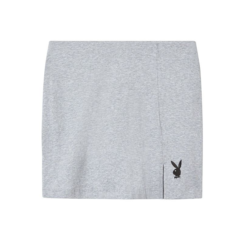 Playboy Slit Skort Women\'s Skirts Grey | 527694UPR