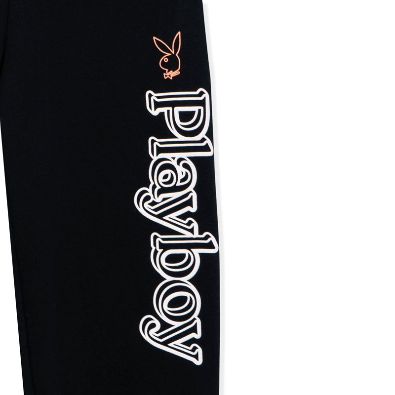 Playboy Smile Club Sweats Women's Pants Black | 029581JSV