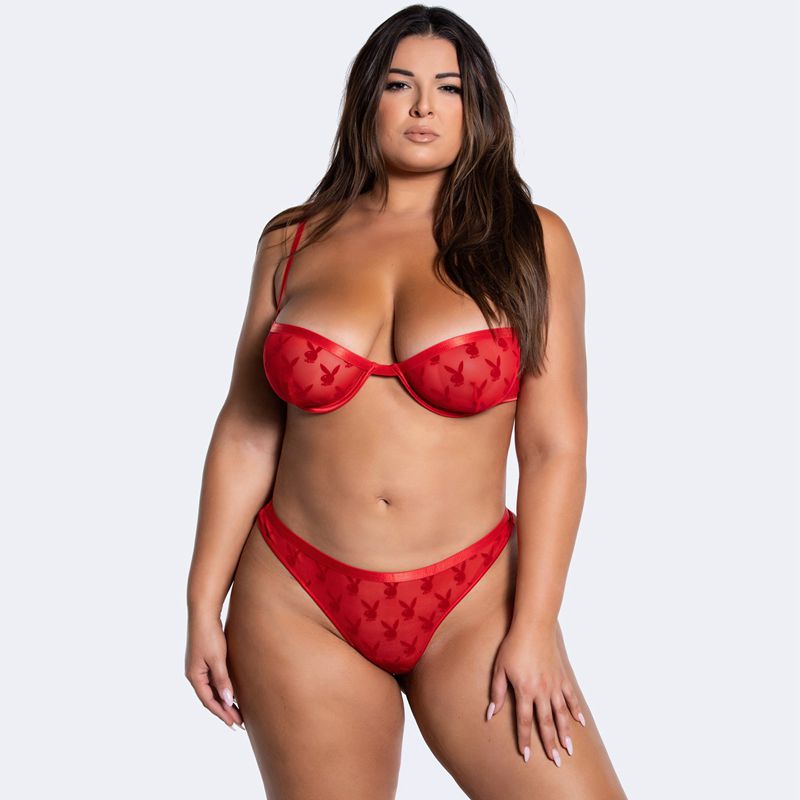 Playboy Somebunny Special Bra Set Women's Lingerie Red | 267384NXO